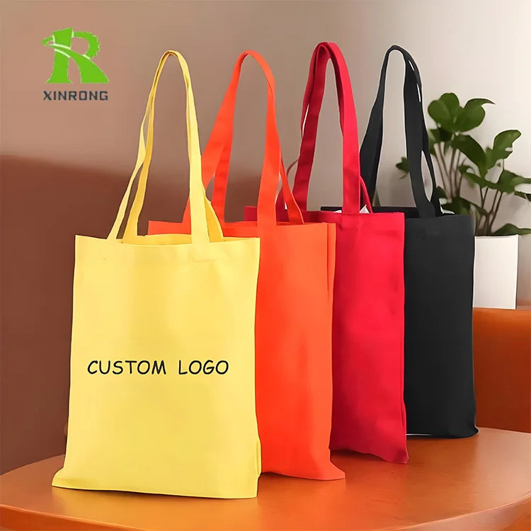 Natural White Custom Printed Cheap Gift Promotional Recyclable Organic Canvas Tote Shopping Cotton Bag