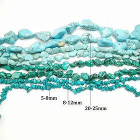 Natural Turquoises Stone Beads Irregular Gravel Loose 15 