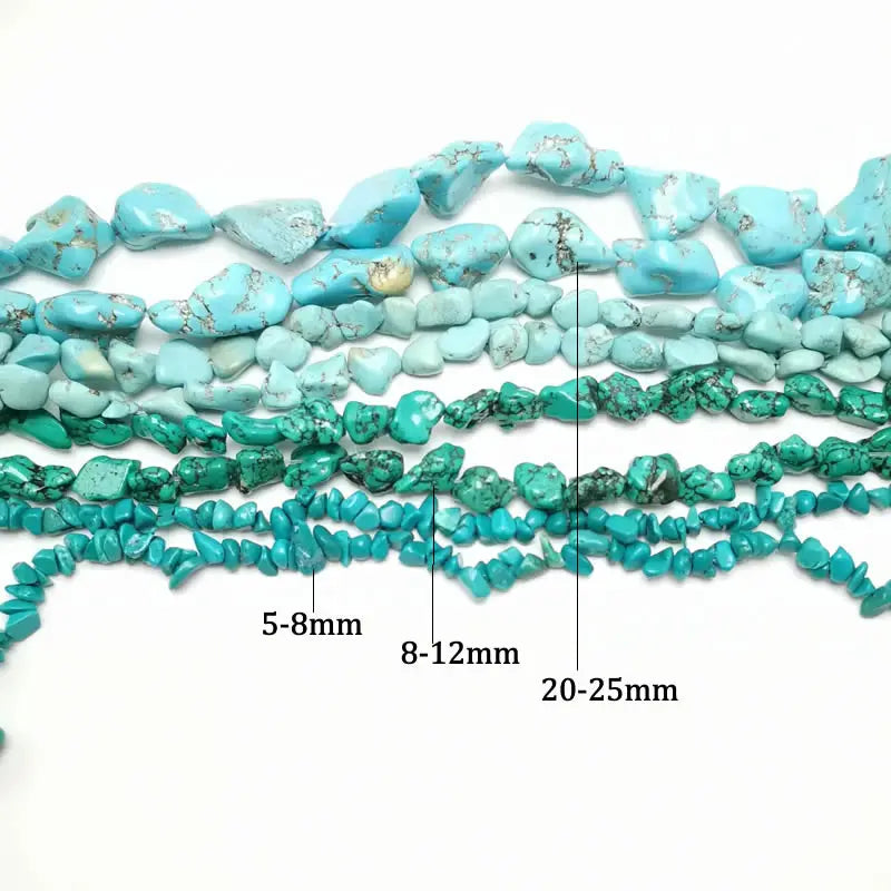 Natural Turquoises Stone Beads Irregular Gravel Loose 15 "Strand 5-20mm Pick Color for Jewelry Making