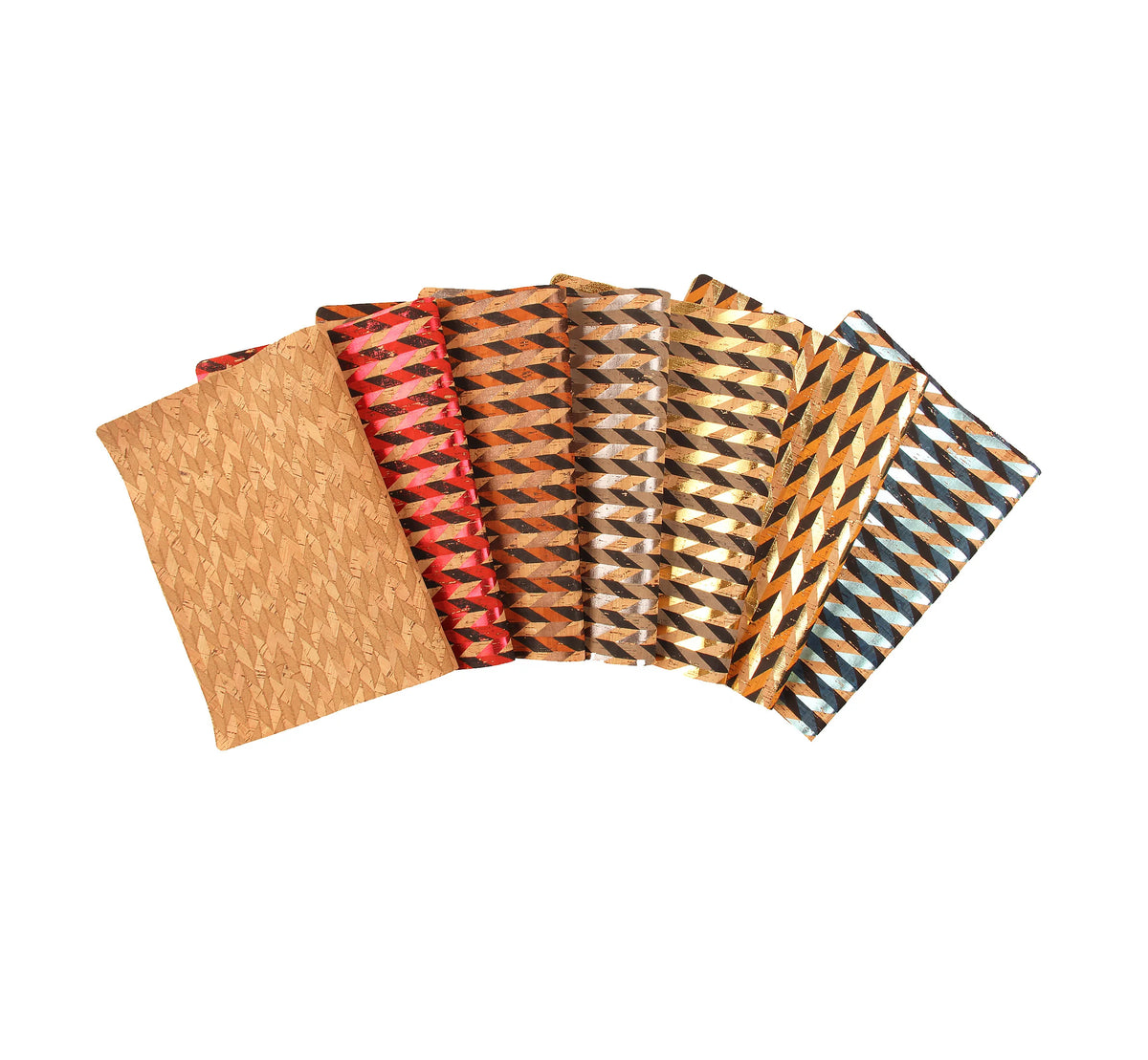 INFOCORK 45x30cm Rhombus Diamond Straps Natural Cork Fabric Leather Sheet - for Shoes Furniture Wallets Purses & Bags MegaBDM