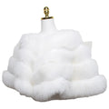 MWFur Custom Made Fox Fur Shawl for Winter Fashion Colorful Women Thicken Wrap Luxury Sliver Fox Skin Cape