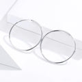 925 Sterling Silver Big Circle Hoop Earrings - Custom 14k/18k Gold Plated Wholesale Jewelry for Women Boho Chic Gift