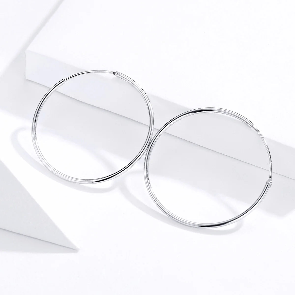 925 Sterling Silver Big Circle Hoop Earrings - Custom 14k/18k Gold Plated Wholesale Jewelry for Women Boho Chic Gift