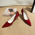 Women's Pointed-Toe European Elegance Color Pump Stiletto Fancy High Heels