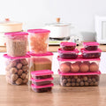 17pcs/set Storage Plastic Fresh Food Green Container Refrigerator Microwave with Stackable