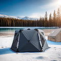Outdoor Dome Camping Tent Ultralight FiberGlass Pole Cube Ice Tent