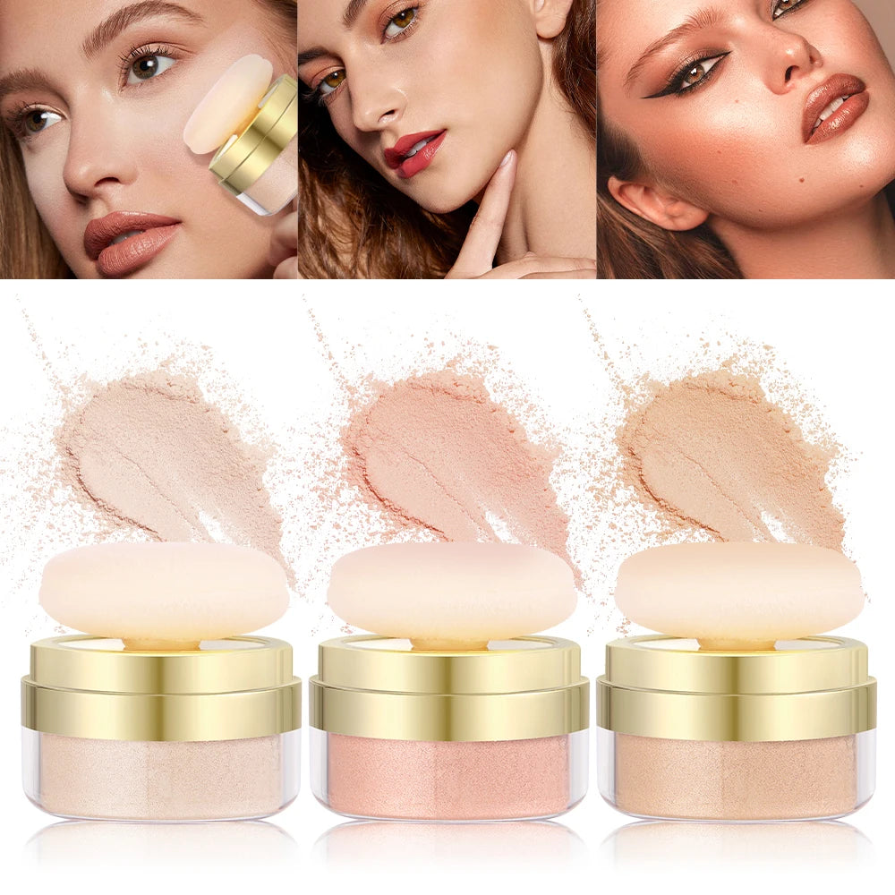 Translucent Matte Mineral Finishing Powder Dark Skin Tones Butterfly Waterproof Whitening Light Fair Medium Loose Makeup Setting