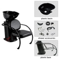 Wholesale Metal Shampoo Chair Salon Equipment with Ceramic Basin for Barber Shop Hospital Hotel Use