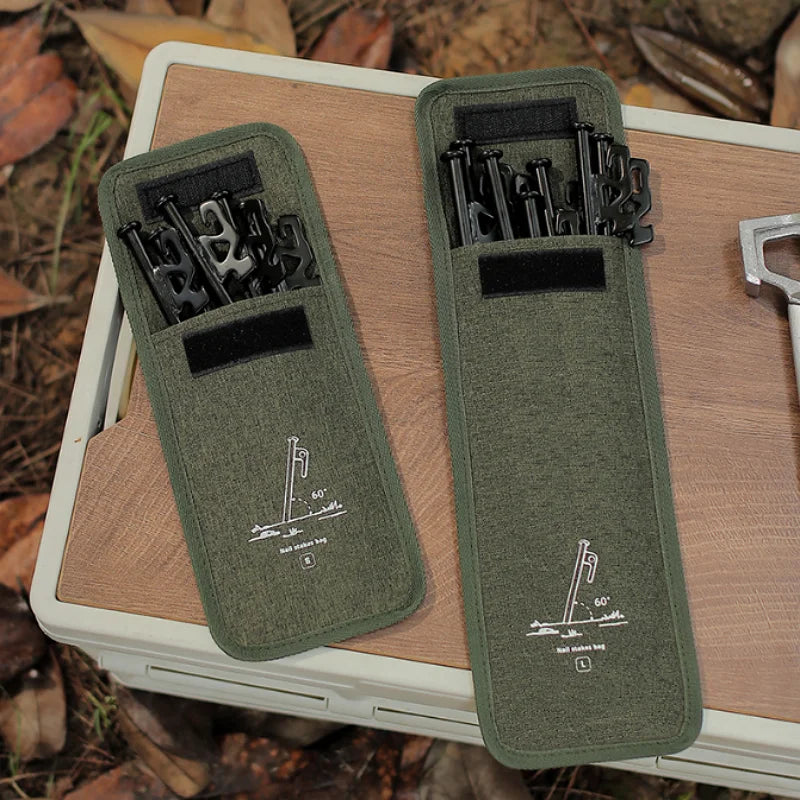 Outdoor Camping Camping Kit Tent Stakes Storage Pouch Oxford Cloth Tent Peg Storage Bag