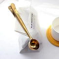 Stainless Steel Gold Multifunction Custom Logo Coffee Scoop Bag Slip with Custom Color Options Bag Clips for Household Use