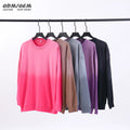 Streetwear Pigment Dye 400gsm Cotton Acid Wash Crew Neck Sweatshirts Oversized Sun Faded Washed Sweatshirt for Men and Women
