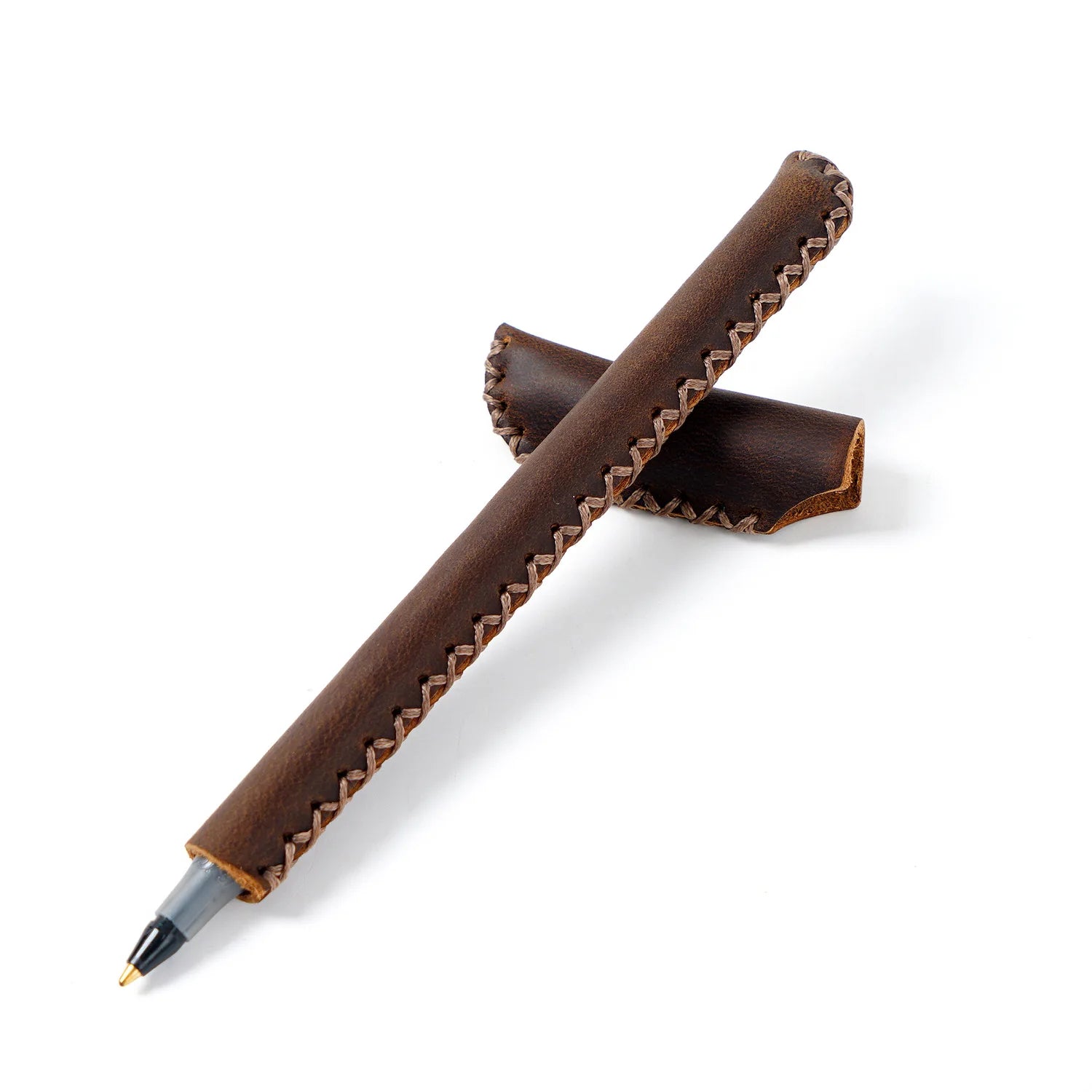 Well-Designed Cute Pen Pouch Top Layer Cowhide Small Pencil Bag Pure Cow Leather Ball Pen Box Stationery Creative Custom
