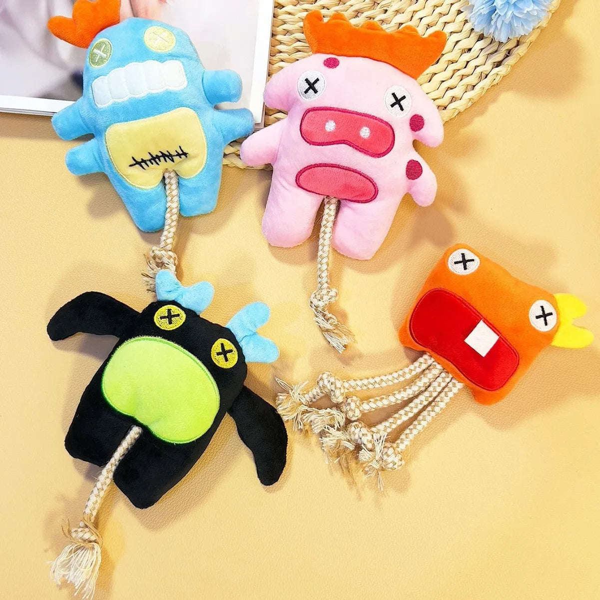 Wholesale Custom Dog Cotton Rope Toys Bruxism Sea Monster Pet Dog Rope Products