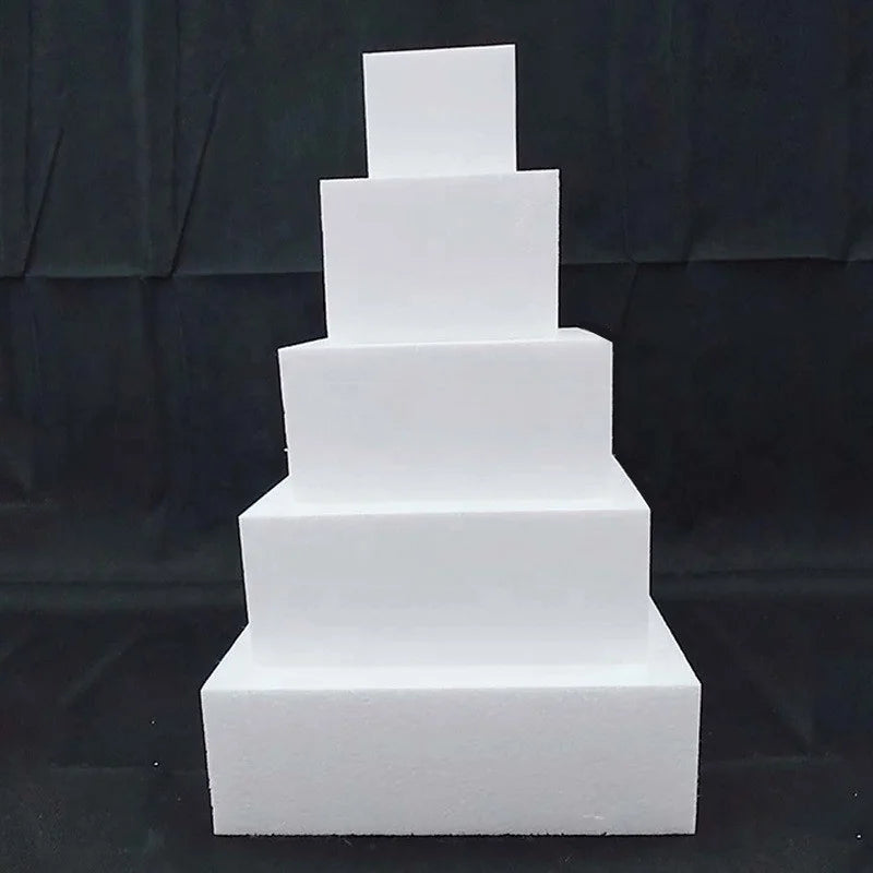 AK Round Square Display Dummy Cake Dummy Styrofoam Dummies Foam Wedding Cake Decoration for Bakery 4inch-14inch