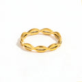 Fenny 18K Gold Plated Wholesale Fast Delivary Classic Hollow Lip Shaped Stainless Steel Finger Ring Trendy for Women