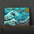 DIY 5D Diamond Painting Van Gogh Flower Glow in the Dark Printed Diamante Painting for Adults and Kids Classic Style