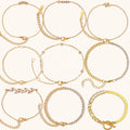 Dingran Hot Selling White Zircon Bracelet Set for Wedding Engagement Gift Gold Plated 316L Stainless Steel Jewelry