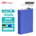 EVE LF105 105Ah 4000 Cycles 3.2V LiFePO4 Battery for Home & Solar Energy Storage Systems EU Stock