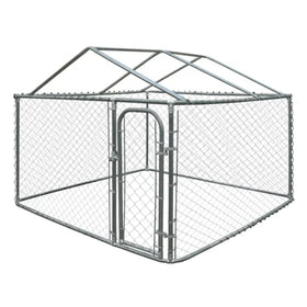 Heavy Duty Dog Kennel Outdoor Metal Chain Link Dog Cage HOT
