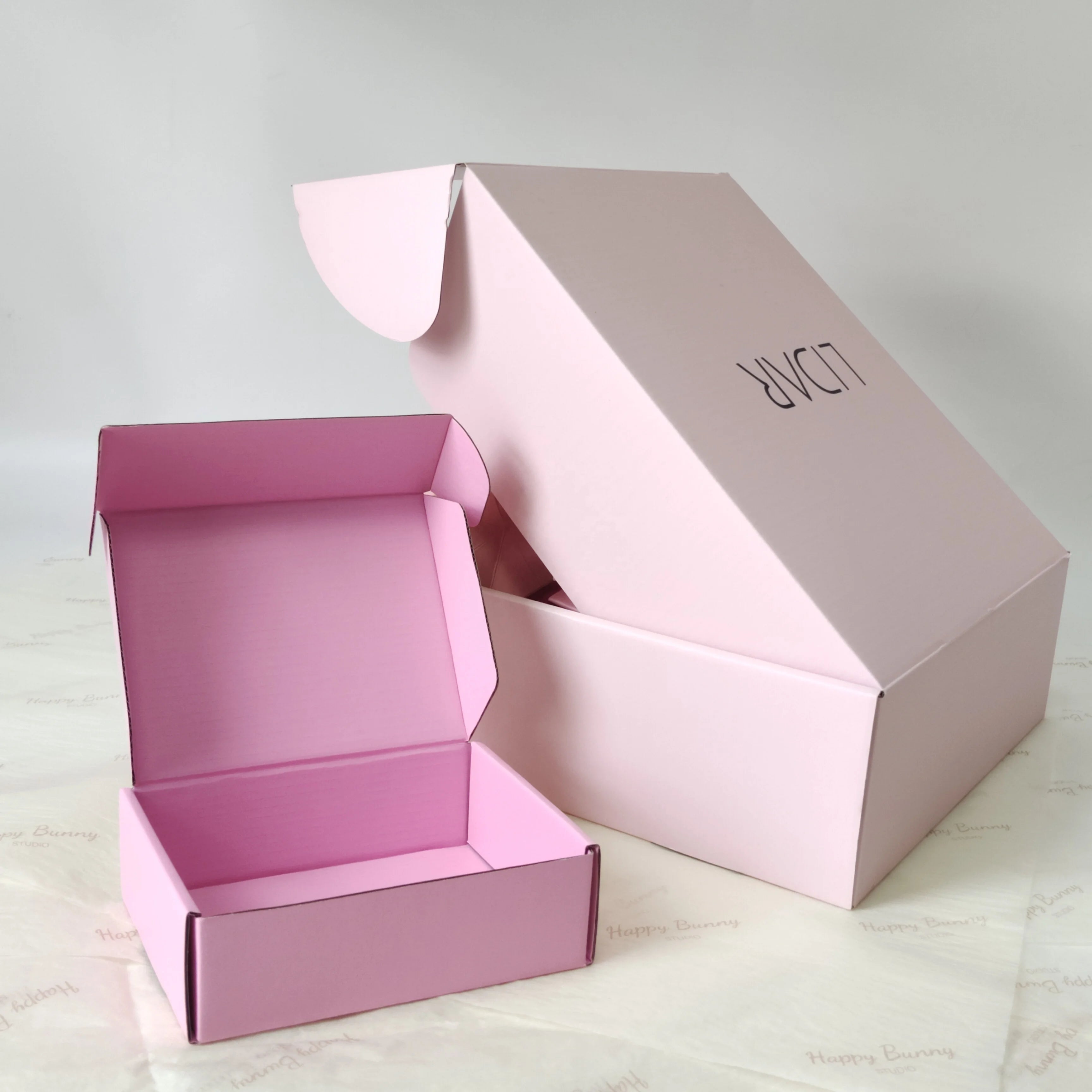 Factory Customized pink Cosmetic Corrugated Packaging Mailing Box with logo Shipping Box Quality Assurance