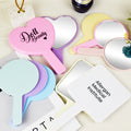 Personalized Handheld Makeup Mirror Portable Heart Shape Hand Mirror for Travel Pocket Factory Wholesale Logo Custom Mirror