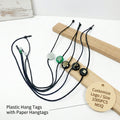 Custom Eco-Friendly HIPS Plastic Embossed Hang Tag Cords with Personalized Logo for Garment & Shoes