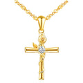 Wholesale Baptism Souvenirs 925 Silver Gold Plated Cross Necklace