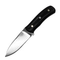 High-End Stainless Steel Fixed Blade Hunting Knife with Ebony Wood Handle for Combat Use OEM Customization Supported