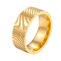 Anillos Stainless Steel Couple Rings Hip HopJewelry Damascus Finger Ring for Women Men Gift