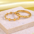 Minimalist Stainless Steel Ring Hypoallergenic Jewelry 18K Gold Plated Simple Design Rings for Women