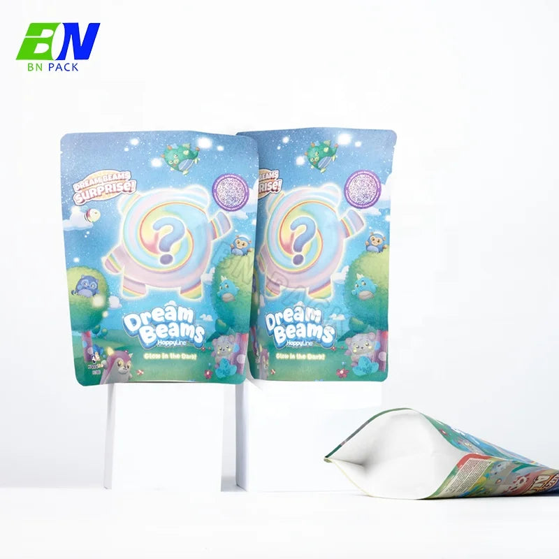 100% Biodegradable Compostable Custom Printed Food Snacks Protein Powder Packaging Stand up Kraft Paper Bags with Design