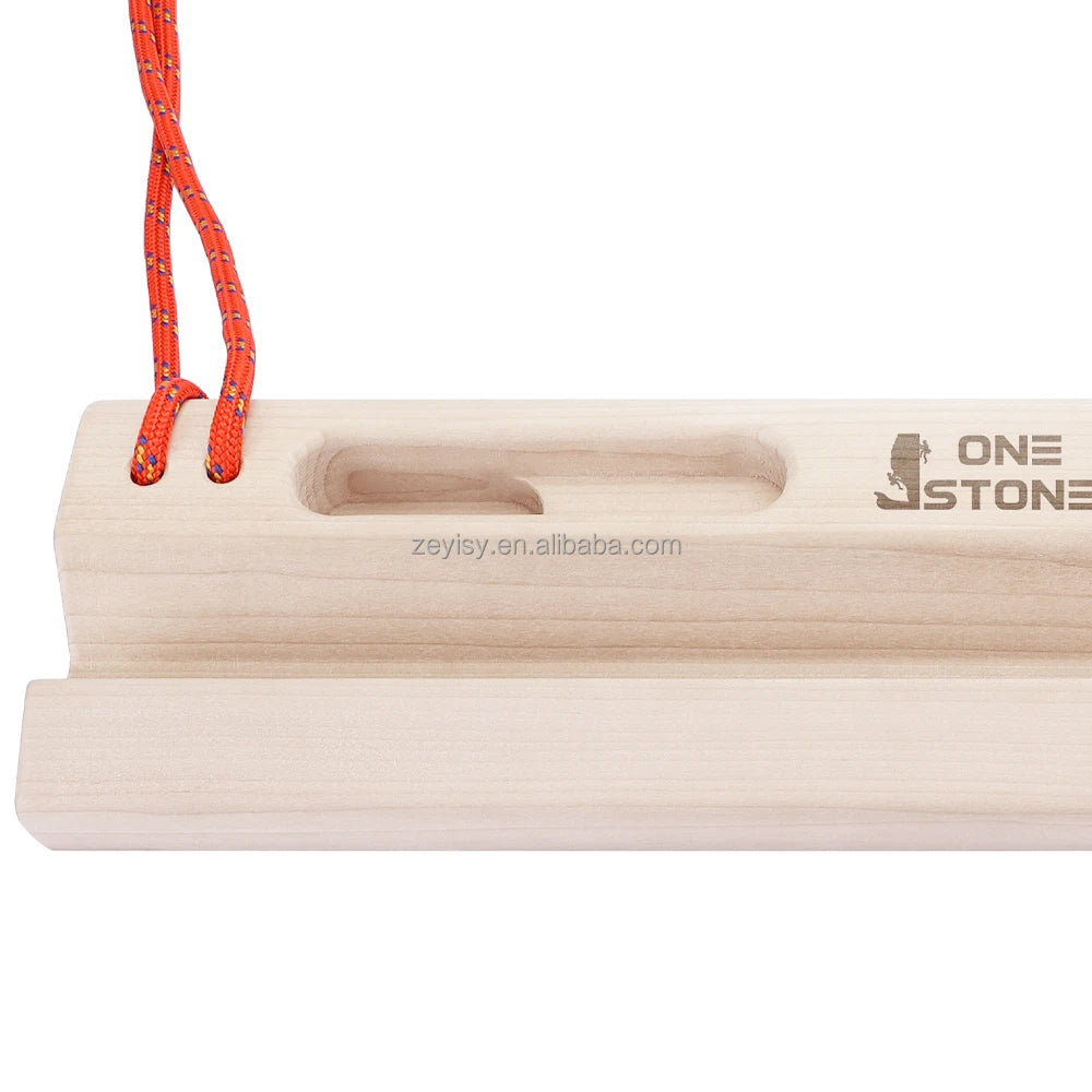 TWO STONES Portable Wood Fingerboard Rock & Ice Climbing Training Boards Edges Pockets Climbing Hangboard Blue CJ-HB2024