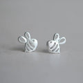 Real 925 Sterling Silver Bee Stud Earrings for Women Girls Fashion Jewelry 2021