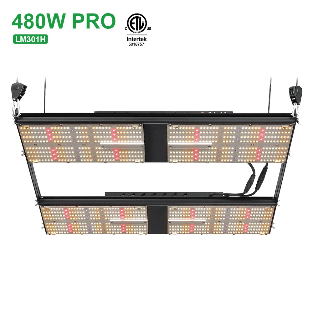 Drop Shipping  Hydroponic 480w Full Spectrum Lm301H Mix Oslon IR Red UV Quantum Pendant Grow Lights for 4X4 Indoor Tent
