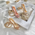 GT Diamond-studded Shoes Key Chain Shoe Key Pendant Diamond-studded High Heels Metal Keychain Car Accessories Gift Ornaments