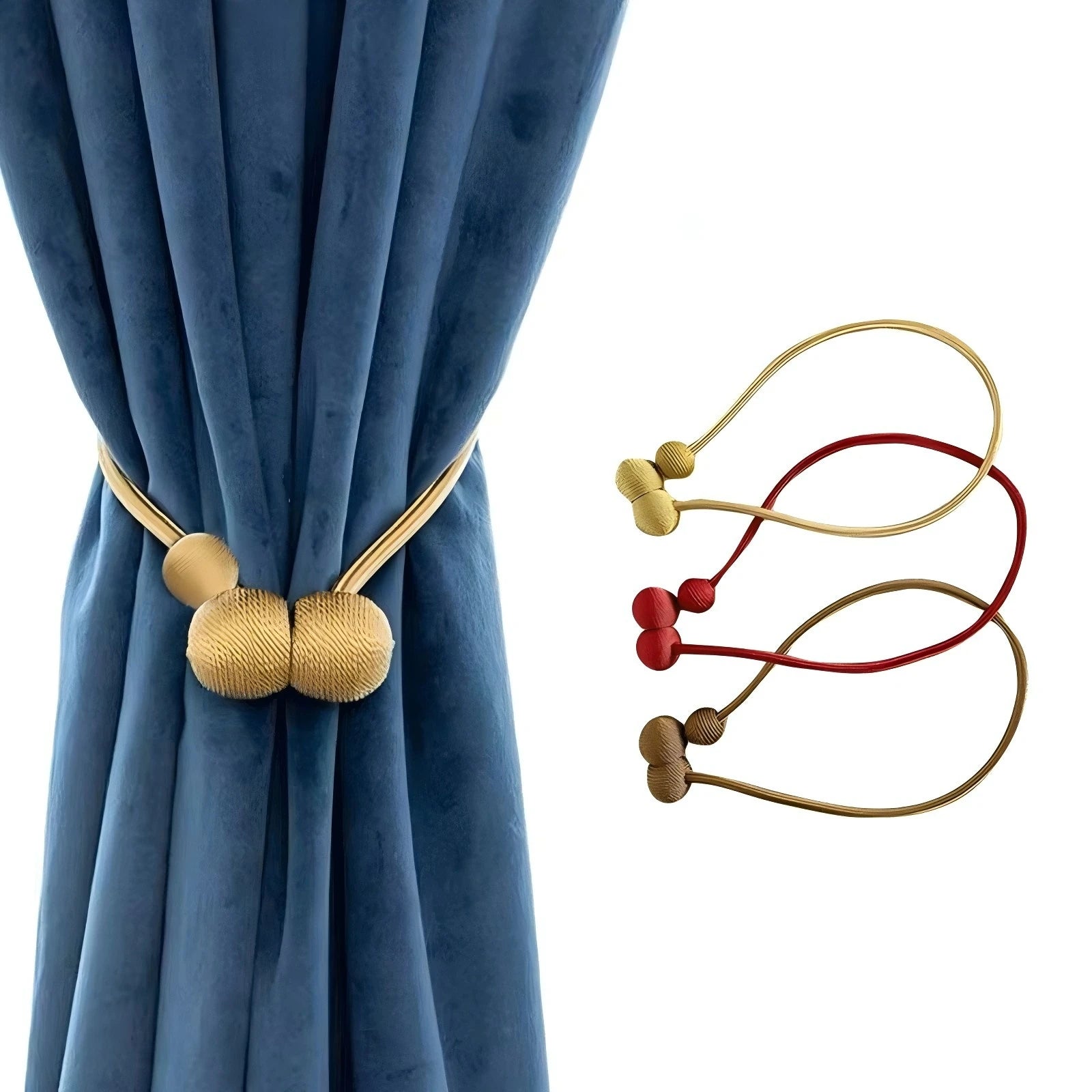 Wholesale Eco-friendly ISO9001 Certified Polyester Strong Magnet Modern Design Curtain Tiebacks Fast Installation Accessories