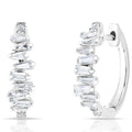 CAOSHI Custom Dainty Irregular Design Crystal Earring for Fashion Party Women Engagement Silver Plated CZ Hoop Earrings Jewelry