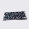 Wholesale Wedding Party Event Silver Crush Diamond Decorative  Rectangular Crystal Glass Mirrored Coffee Carry Tray
