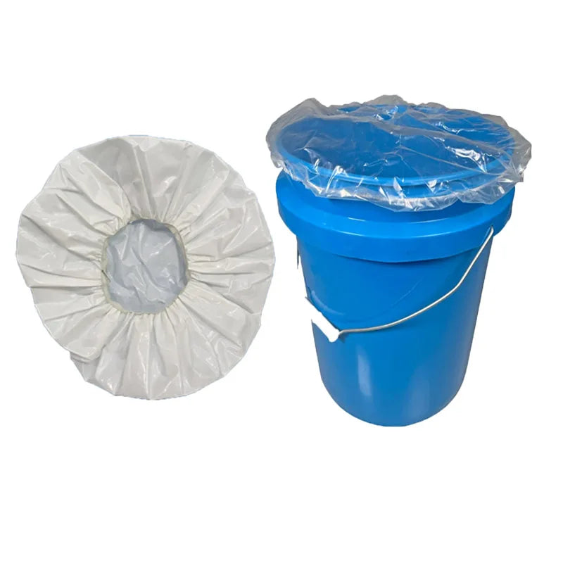 Reusable PE Plastic 55 Gallon Drum Cover Clear Barrel Bucket Dust Cover With Elastic Band
