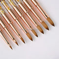 Professional Nail Factory Kolinsky Oval Acrylic Brush Glitter Nail Polish Brush