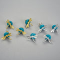 Lotus Fun Handmade Luxury Silver Natural Stone 925 Silver Stud Earring Jewelry Making Dragonfly Stud Earrings for Women