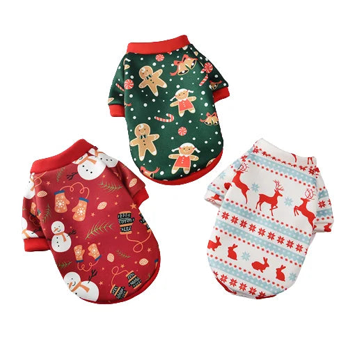 Wholesale Dog Winter Clothes Dog Christmas Clothes Warm Hoodies for Small Medium Sized Pets