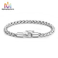 Stainless Steel Men Jewelry Hip Hop Spiral Knot Rope Chain Bracelet Rock Bracelet