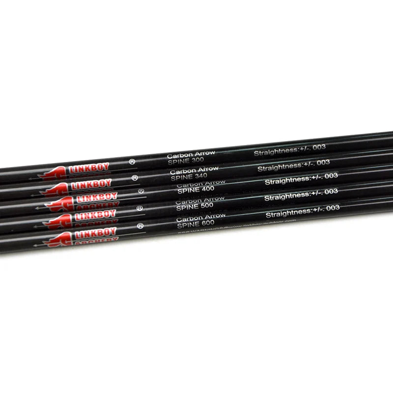 LINKBOY Pure Carbon Arrow Shaft Spine 300 340 400 500 600 Straightness ±0.003 Carbon Arrow Tube