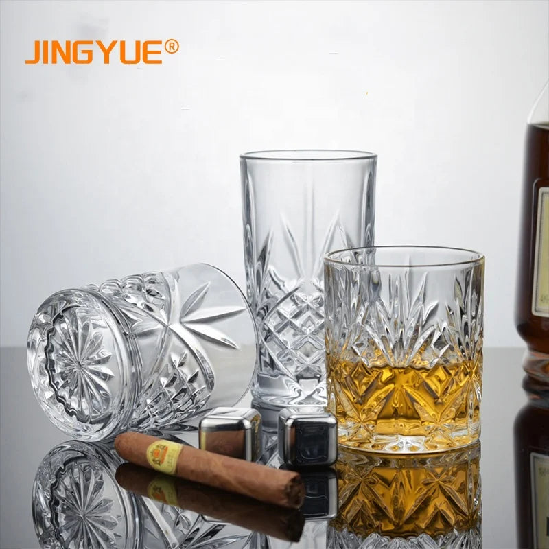 Wholesale Bourbon Cocktail Liquor Whisky Tumbler in Stock 11 Ounce Bar Old Fashioned Rounc Crystal Rock Whiskey Glass