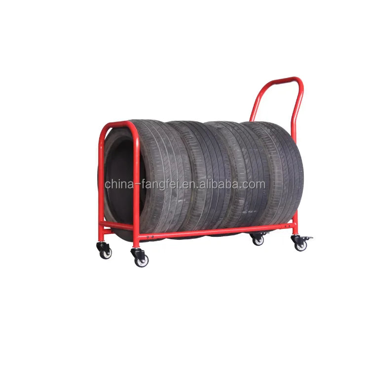 Commercial Home Garage/Workshop Car Tire Rims Storage Rack Mobile Repair Shop Wheel Organizer Holder Display Shelf