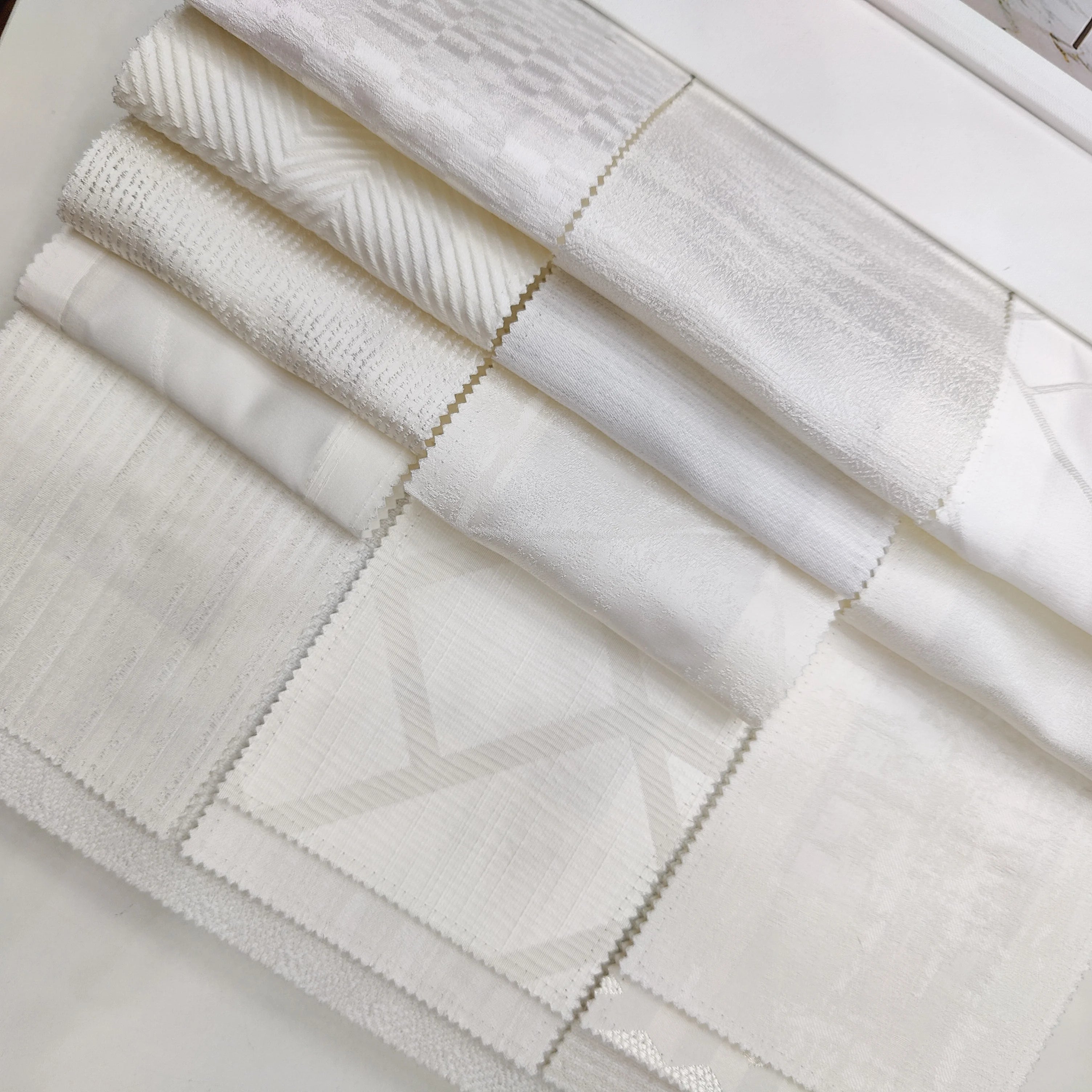 M&Y JLW228117-01 Blackout Living Room Jacquard Polyester Fabrics Dyed Window Curtain Cloth Material for Home Textile