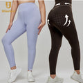 Wholesale Women's Super High Waist Gym Fitness Pants XL V-Shape Breathable Sports Tights Solid Plus Size Yoga Elastic Waist