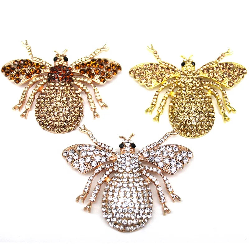 Fashion Jewelry Brooches Alloy Rhinestone Insect Beetle Bee Bumblebee Brooch Pin