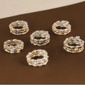 18K Gold Australian White Pearl Rich Golden Keshi Mix Simple Versatile Commuting Wear Pearl Ring